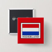 Badge Carré 5 Cm Nederland (Devant & derrière)