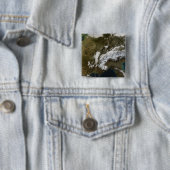 Badge Carré 5 Cm Neige, brouillard et nuages bas en Europe occident (En situation)