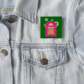 Badge Carré 5 Cm Neon Jukebox (En situation)