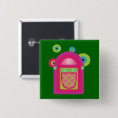 Badge Carré 5 Cm Neon Jukebox (Devant & derrière)