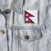 Badge Carré 5 Cm Népal (En situation)