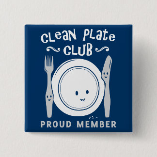 Badge Carré 5 Cm Nettoyez le club de plat