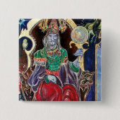 Badge Carré 5 Cm NEUROMANCER, bleu rouge (Devant)