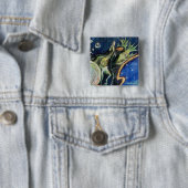 Badge Carré 5 Cm NEUROMANCER, Nagician King Détail (En situation)