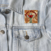 Badge Carré 5 Cm Never Forgotten (En situation)