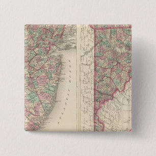 Badge Carré 5 Cm New Jersey, Delaware et Maryland