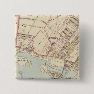 Badge Carré 5 Cm New Rochelle ward 2, New York