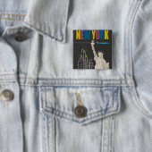 Badge Carré 5 Cm New York (En situation)
