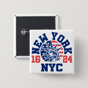 Badge Carré 5 Cm New York 1624