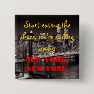 Badge Carré 5 Cm New York New York
