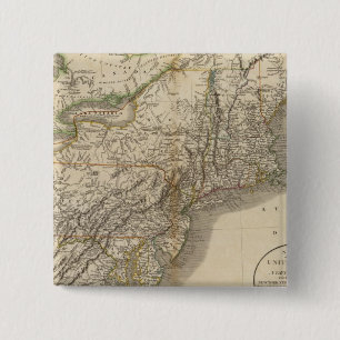 Badge Carré 5 Cm New York, Vermont, New Hampshire...