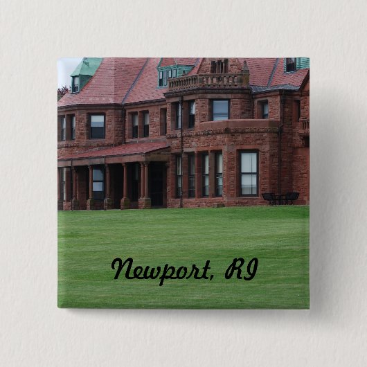 Badge Carré 5 Cm Newport, RI (Devant)
