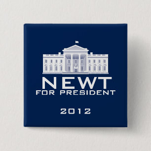 Badge Carré 5 Cm Newt Gingrich 2012