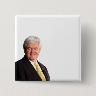 Badge Carré 5 Cm Newt Gingrich - écrivez votre propre texte