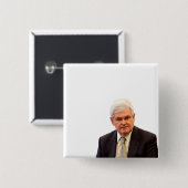 Badge Carré 5 Cm Newt Gingrich - Écrivez votre propre texte (Devant & derrière)
