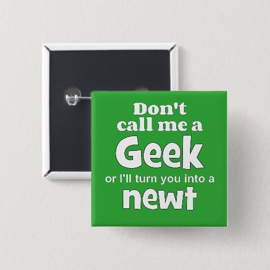 Badge Carré 5 Cm newt wf geek (Devant & derrière)