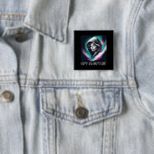 Badge Carré 5 Cm NFT ou Nothin’ - Bold Web3 & Crypto Enthousiaste (En situation)