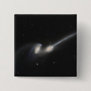 Badge Carré 5 Cm NGC 4676, également connu sous le nom de galaxies