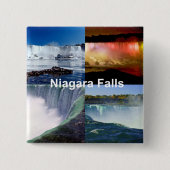 Badge Carré 5 Cm Niagara Falls New York (Devant)
