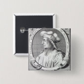 Badge Carré 5 Cm Niccolo Machiavelli, 1724 (Devant & derrière)