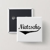 Badge Carré 5 Cm Nietzsche (Devant & derrière)