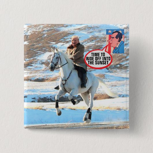 Badge Carré 5 Cm Nixon conseille Trump (Devant)