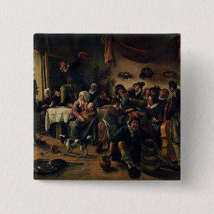 Badge Carré 5 Cm Noce