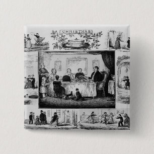 Badge Carré 5 Cm Noël