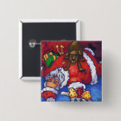 Badge Carré 5 Cm Noël (Devant & derrière)