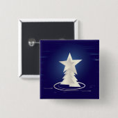 Badge Carré 5 Cm Noël blanc (Devant & derrière)