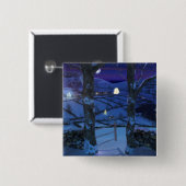 Badge Carré 5 Cm Noël dans le bouton Glen (Devant & derrière)