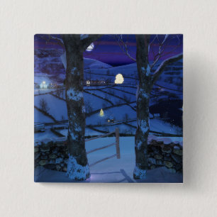 Badge Carré 5 Cm Noël dans le bouton Glen