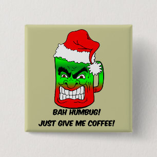 Badge Carré 5 Cm Noël de charlatan de bah