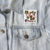 Badge Carré 5 Cm Noël de Mooey (En situation)