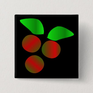 Badge Carré 5 Cm Noël Holly III