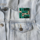 Badge Carré 5 Cm Noel Vert (En situation)