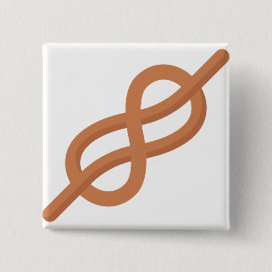 Badge Carré 5 Cm Noeud marin