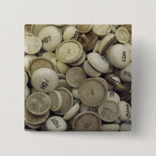 Badge Carré 5 Cm Noeuds vintages en porcelaine chaude et froide