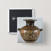 Badge Carré 5 Cm Noir-chiffre hydria (Devant & derrière)