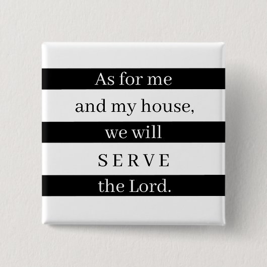 Badge Carré 5 Cm Noir et blanc Comme moi et ma maison (Devant)