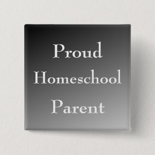 Badge Carré 5 Cm Noir et blanc Fiers Homeschool Parent