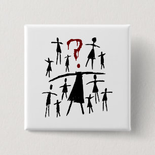 Badge Carré 5 Cm Noir orphelin Helena - croquis de clone