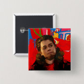 Badge Carré 5 Cm Noir orphelin | Sawicki élégant - transsexuel (Devant & derrière)