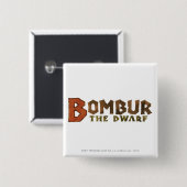 Badge Carré 5 Cm Nom Bombur (Devant & derrière)