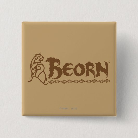 Badge Carré 5 Cm Nom de l'ours BEORN™ (Devant)