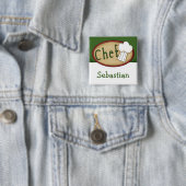 Badge Carré 5 Cm Nom du chef (En situation)