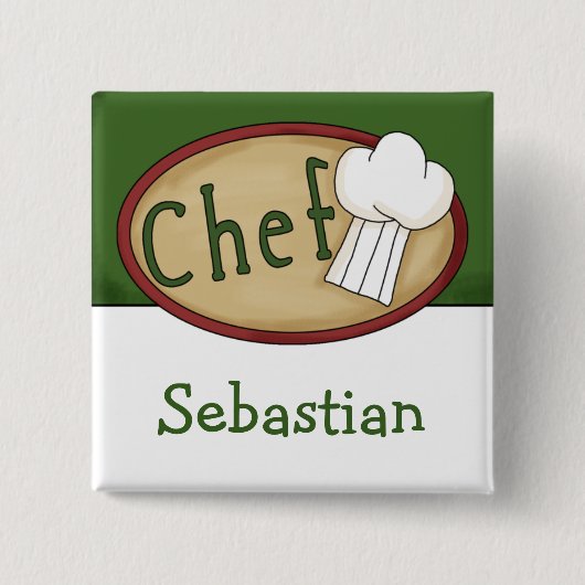 Badge Carré 5 Cm Nom du chef (Devant)