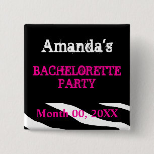 Badge Carré 5 Cm Nommez la partie de Bachelorette