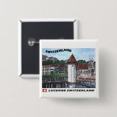 Badge Carré 5 Cm Nommez votre bouton (Devant & derrière)