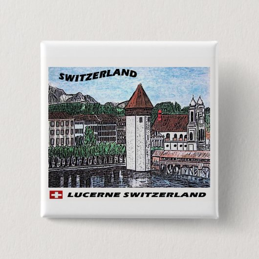 Badge Carré 5 Cm Nommez votre bouton (Devant)